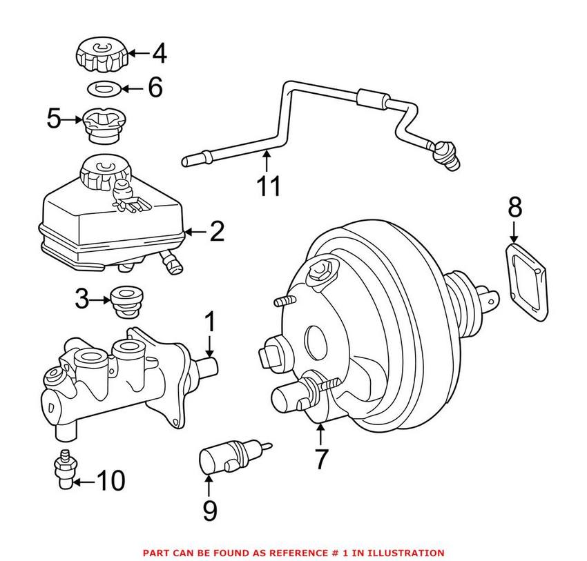 Mercedes Brake Master Cylinder 0054309901